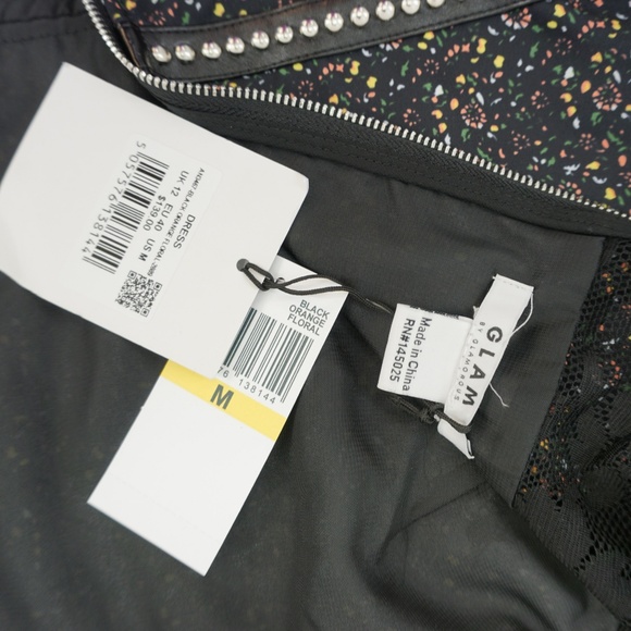 Glam by Glamorous Lace Yoke Ruffle Tiered Dress M - Picture 5 of 8